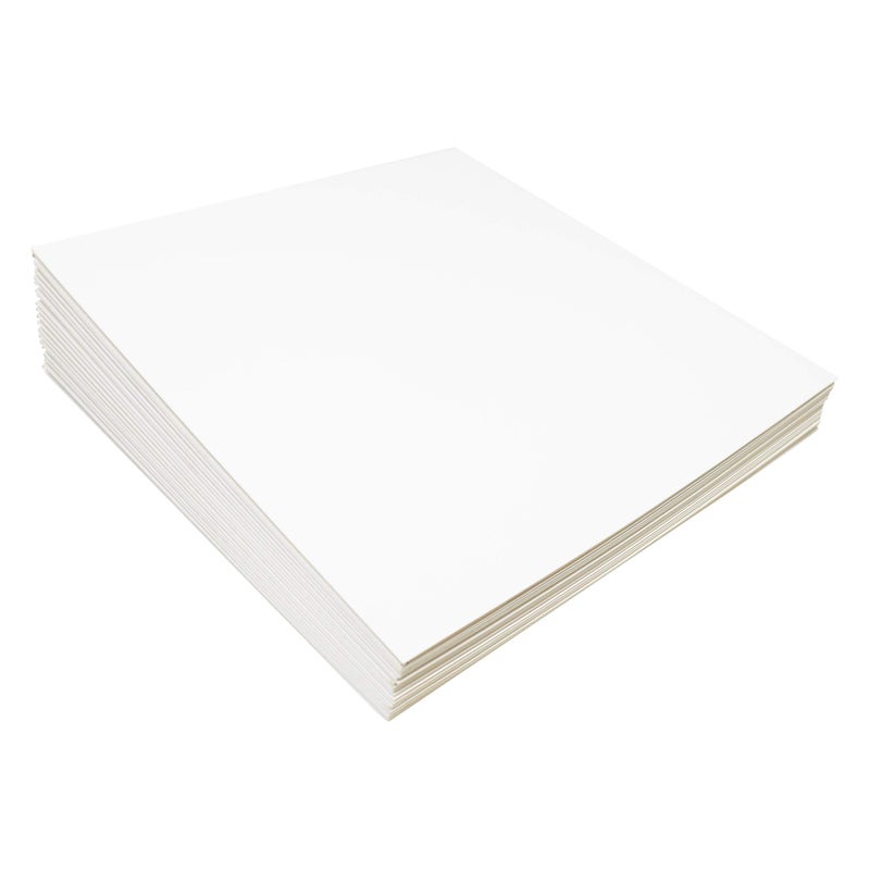 BIG FUDGE Pro Blank Album Jackets. 20 Album Covers (350gsm) Record Jackets. 12 Inch LP Vinyl Cover for Vinyl Record Inner Sleeves and Outer Sleeves. LP Jacket Covers, Cardboard Record Covers (White) - Image 2
